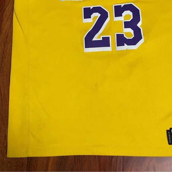 NIke NBA LA Lakers #23 LeBron James 52 Swingman Jersey Men's Sz XL READ B19 - Picture 6 of 7